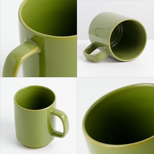 Shay Ceramic Mug, 1 Pc, Olive Green, 300ml | Glossy Finish | Ceramic Coffee Cup | Porcelain | Microwave Safe (Rise Mug - 1Pc - Olive Green) - Image 5