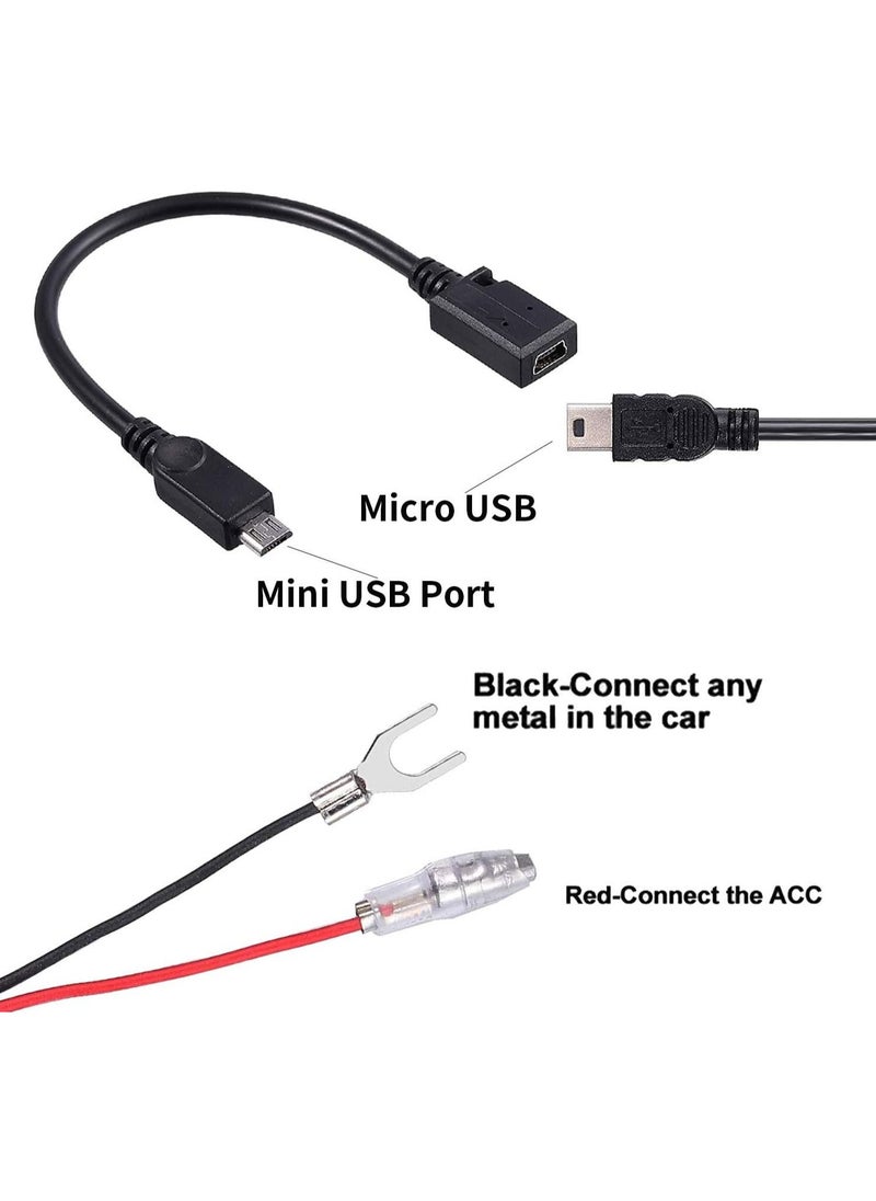 Arabest 10ft Hard Wire Kit for Dash Cam with Mini/Micro/Micro2 Fuse 12V-24V to 5V Dash Cam Hardwire Kit  - Image 2