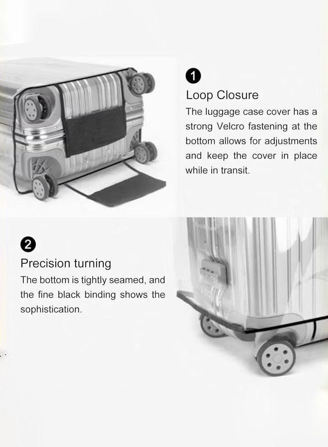 OMEVE Clear Luggage Cover,Premium PVC Luggage Protector,28 Inch Transparent Travel Luggage Protector For Wheeled Suitcase,Waterproof Dustproof & Anti-Scratch Suitcase Covers-Thickness 0.2mm,28 Inch - Image 3