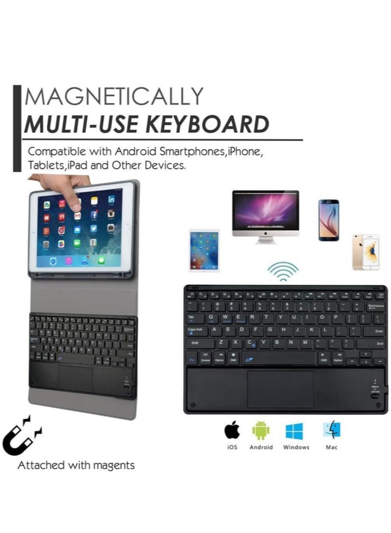ELTRAZONE iPad Keyboard Case for iPad Apple iPad Pro 11 2018/2020/2021 iPad Cover with Keyboard Built-in Touchpad & Pencil Holder for iPad 11"-Black - Image 2