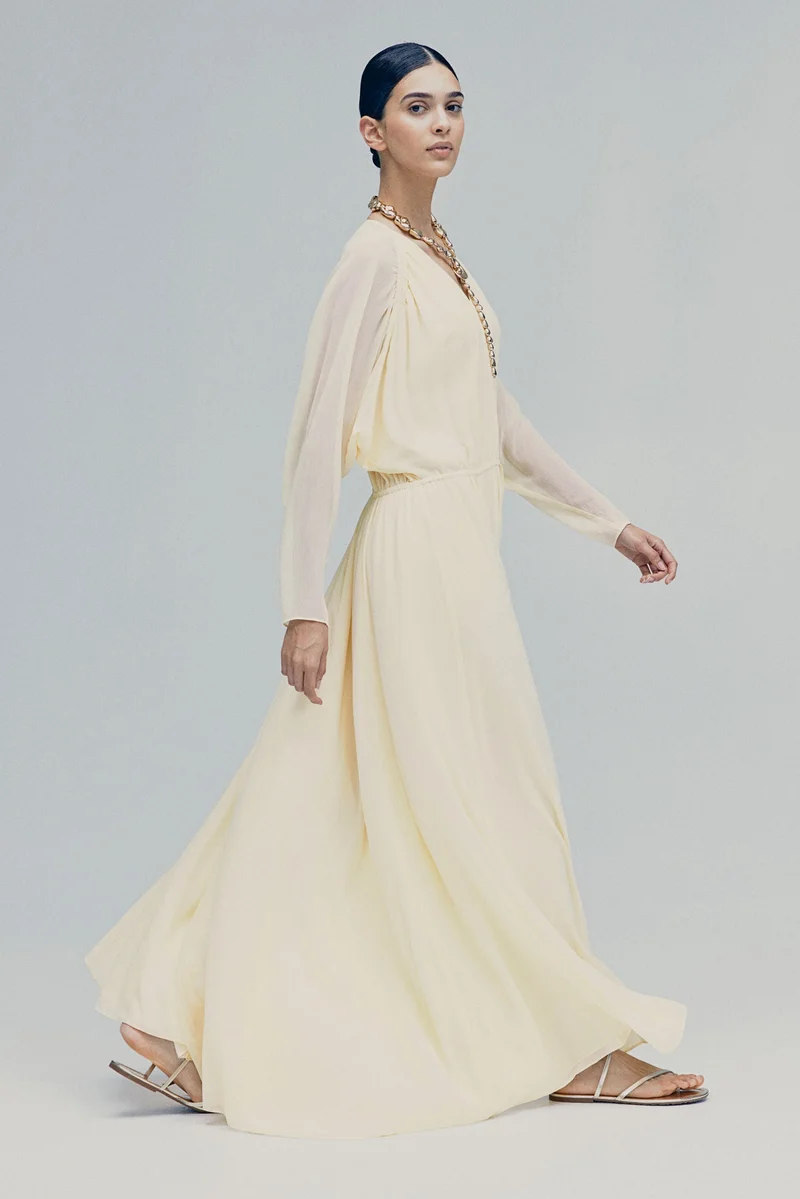 H&M Long chiffon dress