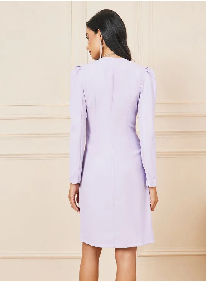 ستايلي Double Breasted Knee Length Blazer Dress