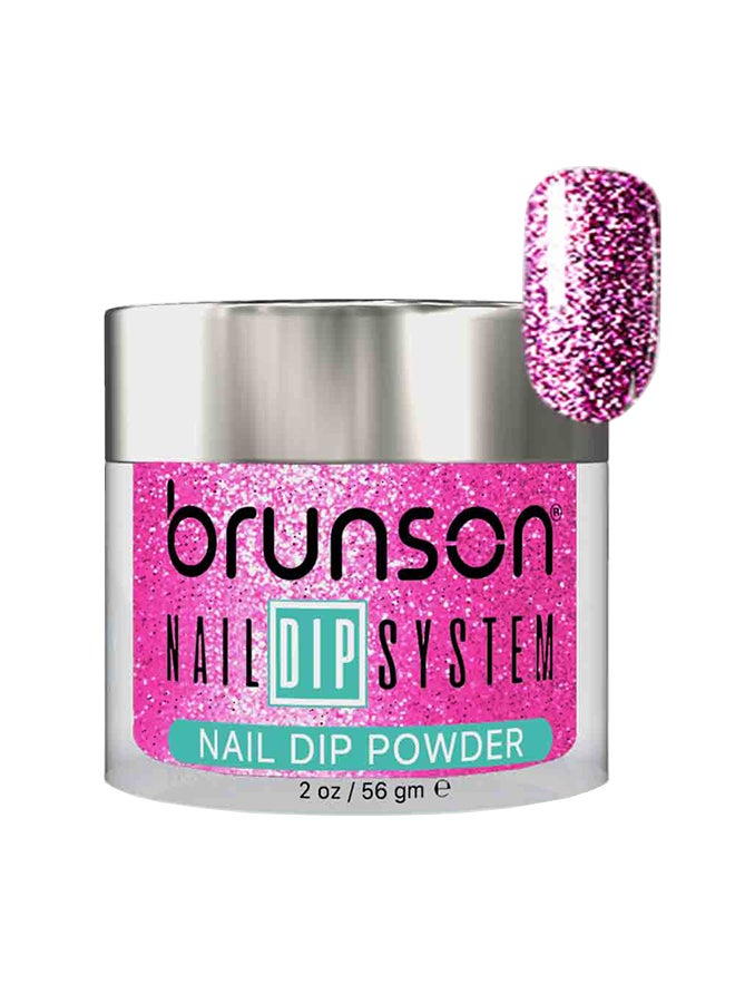 brunson Nail Dip Powder Dip And Buff System Color 56gm, French Nail Art Starter Manicure Salon DIY At Home Odor Free And Long Lasting No Needed Nail Lamp Curing DBK178-1
