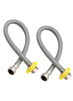 Mist Bath Mist Bath Geyser Pipe Set 24 Inch 304 Grade Stainless Steel Connection Pipe Ideal For Hot Cold Mixer Faucets Basins Sinks Geysers Flush Tanks Set Of 2  - Image 1