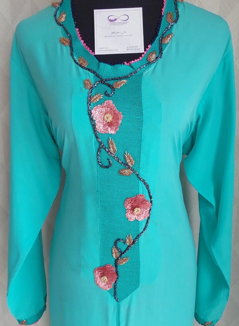 ALREESH ALBANAFSAJI DRESS GREEN