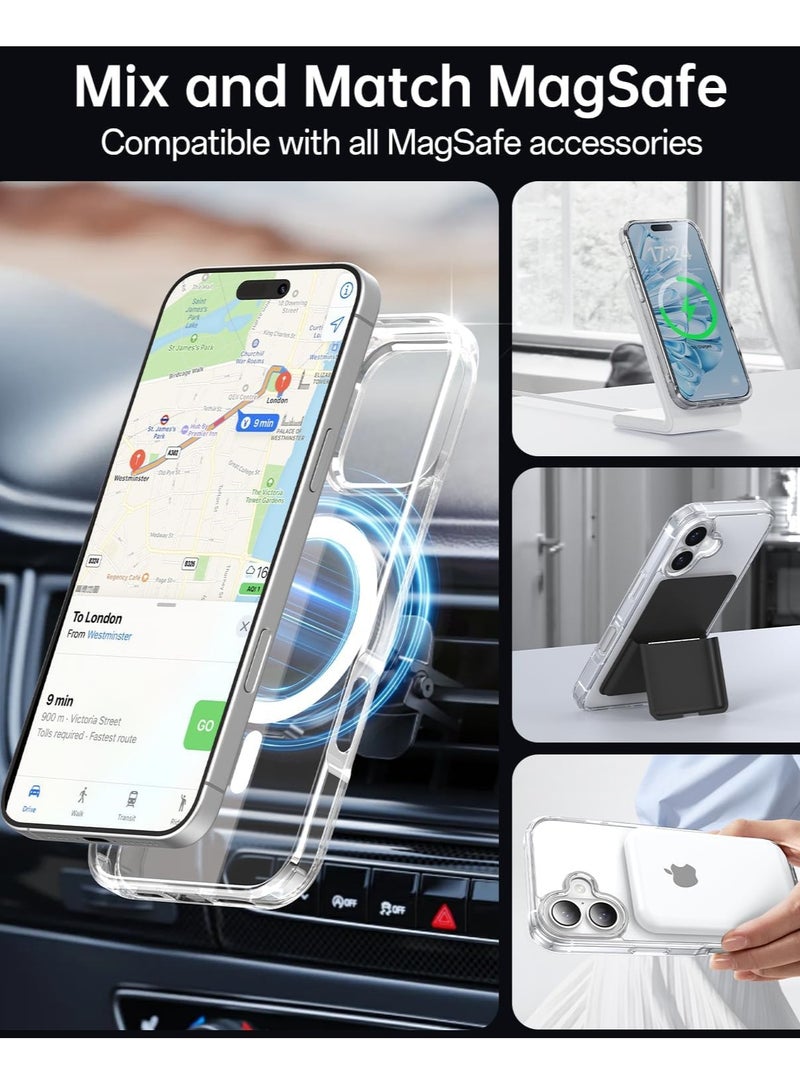 حافظة شفافة مغناطيسية متميزة لجهاز آيفون 16 بتقنية مقاومة الاصفرار، متوافقة مع MagSafe، ومجموعة حماية كاملة - Image 4