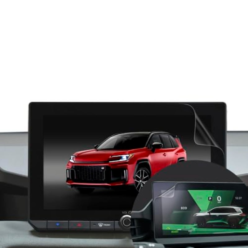 مجموعة الأدوات الرقمية وواقي شاشة عرض المعلومات والترفيه لسيارة Toyota RAV4 لعام 2026، مقاس 12.3 بوصة و12.9 بوصة، فيلم PET مضاد للوهج غير لامع، أسود، مقاوم للخدش ومقاوم لبصمات الأصابع، عبوة من قطعتين - Image 1