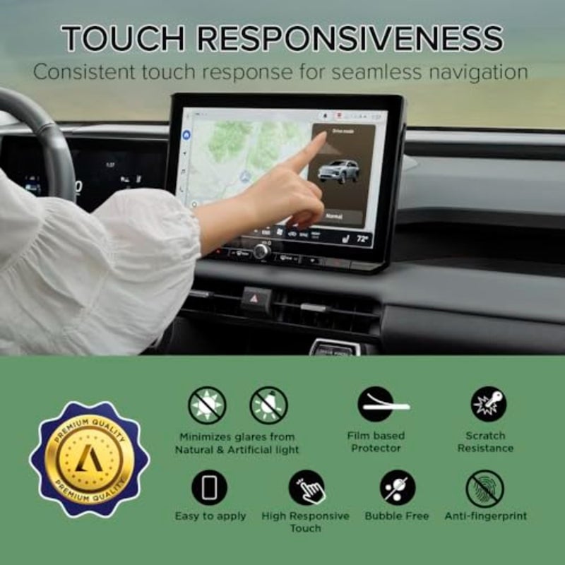 مجموعة الأدوات الرقمية وواقي شاشة عرض المعلومات والترفيه لسيارة Toyota RAV4 لعام 2026، مقاس 12.3 بوصة و12.9 بوصة، فيلم PET مضاد للوهج غير لامع، أسود، مقاوم للخدش ومقاوم لبصمات الأصابع، عبوة من قطعتين - Image 4