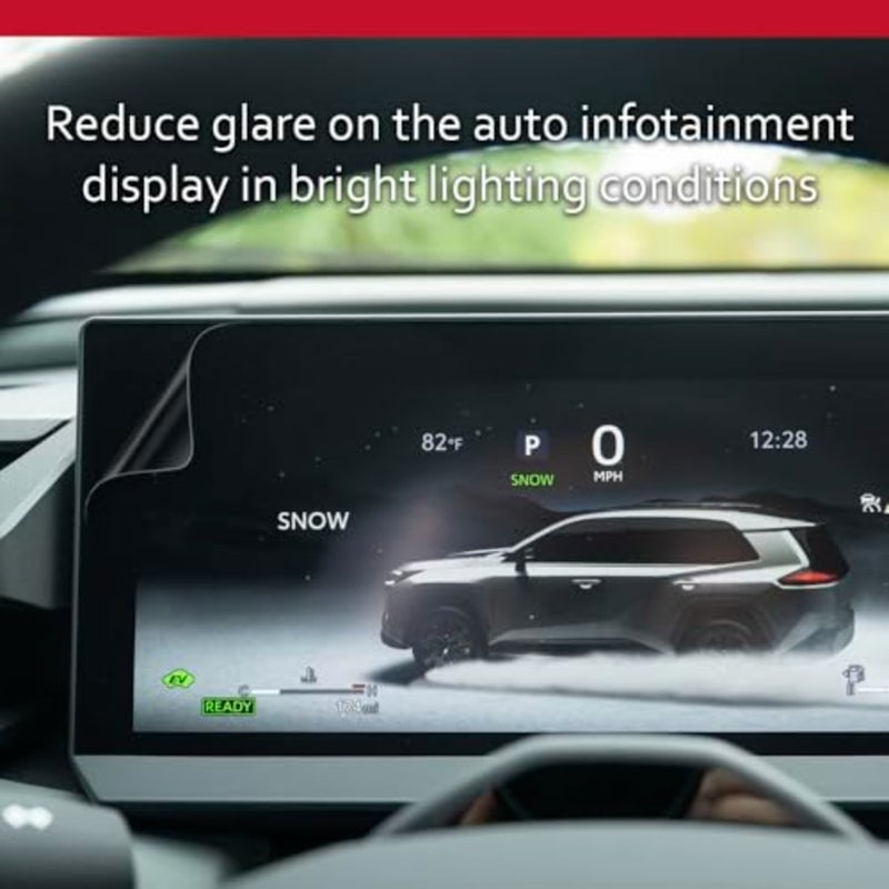 مجموعة الأدوات الرقمية وواقي شاشة عرض المعلومات والترفيه لسيارة Toyota RAV4 لعام 2026، مقاس 12.3 بوصة و12.9 بوصة، فيلم PET مضاد للوهج غير لامع، أسود، مقاوم للخدش ومقاوم لبصمات الأصابع، عبوة من قطعتين - Image 5