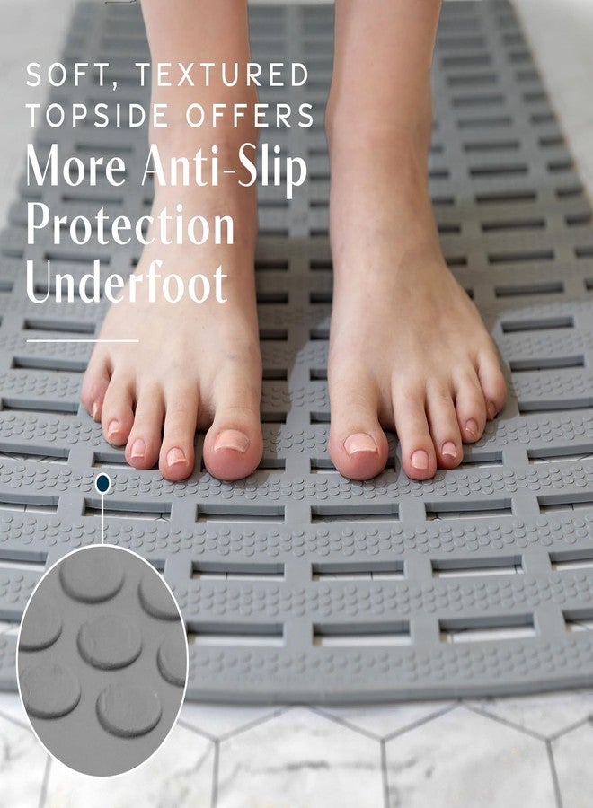 SlipX Solutions Weighted Non Slip Bath Mat for Textured Tub & Shower Surfaces | Anti Slip Bathtub Safety Without Suction Cups | Doesn’t Float, Works on Tile & Stone 31” x 15” - Image 5