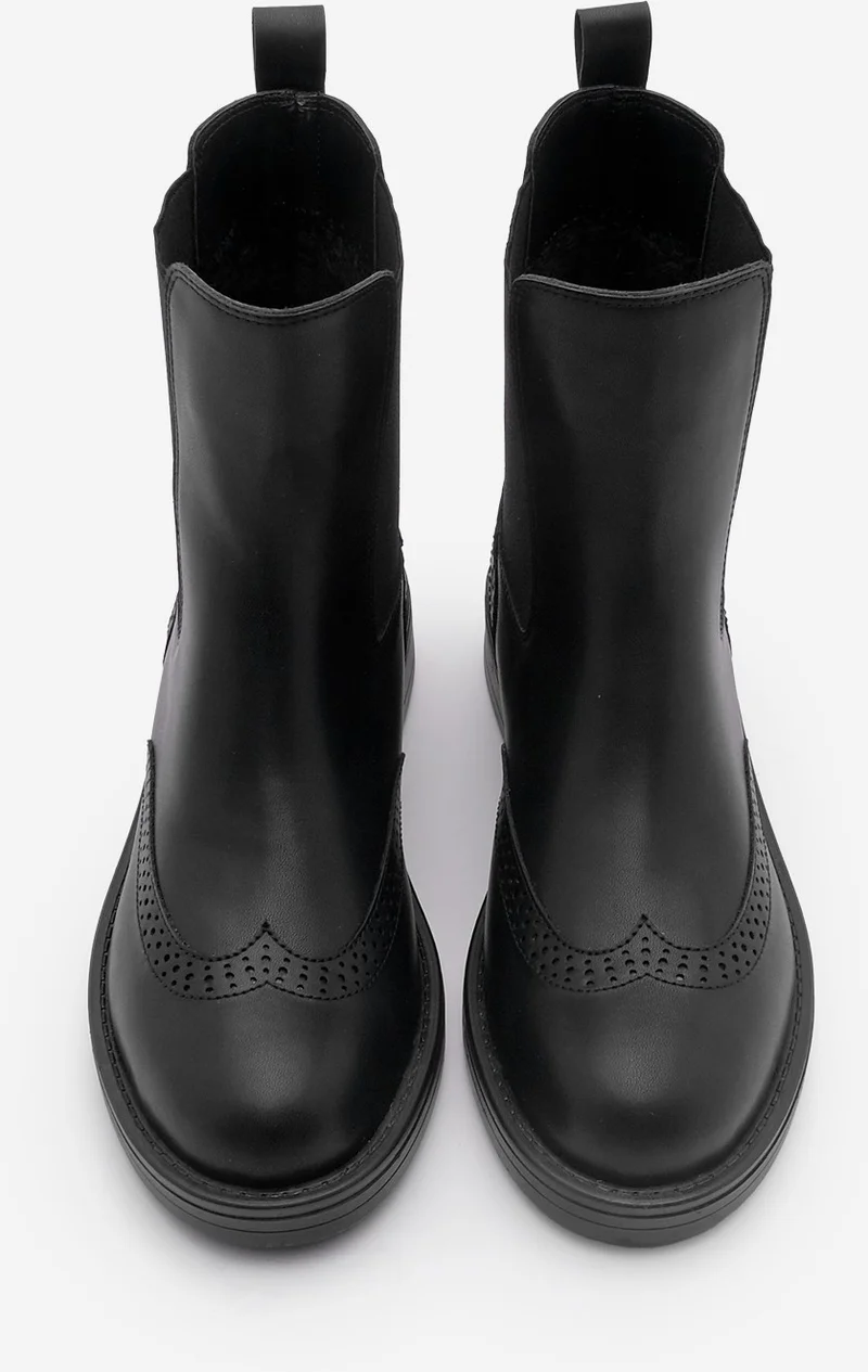 MARJIN Women's Double Elastic Double Face Casual Boots Misat