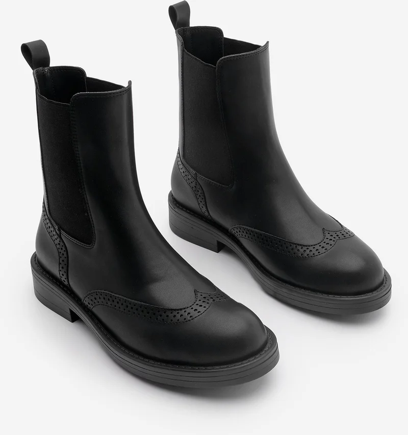 MARJIN Women's Double Elastic Double Face Casual Boots Misat