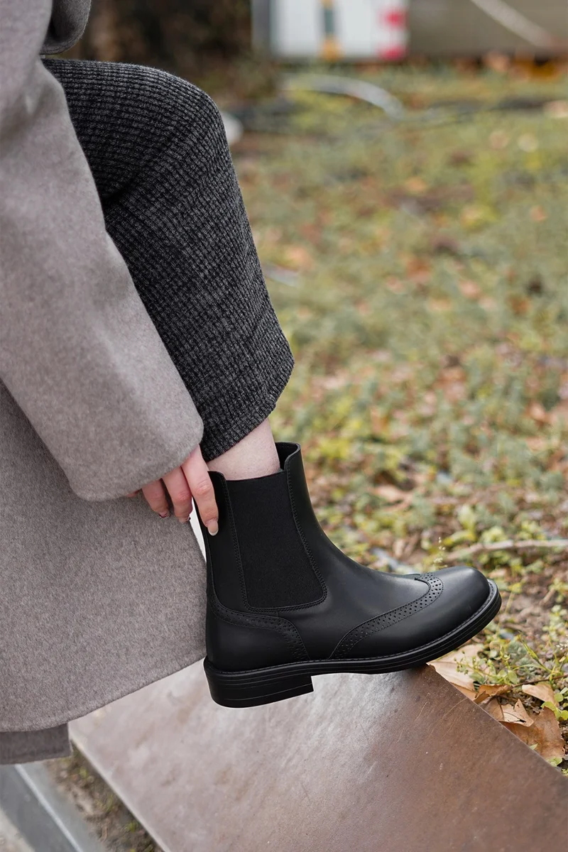 MARJIN Women's Double Elastic Double Face Casual Boots Misat