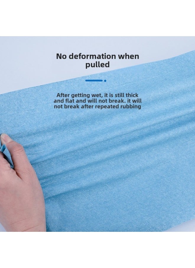 Generic - Blue Disposable Foot Towel Thickened Absorbent Foot Towel Wood Pulp Disposable Towel Feet Special-Color:Blue 27*57cm *1 Pack - Image 1