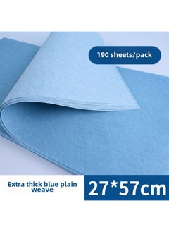 Blue Disposable Foot Towel Thickened Absorbent Foot Towel Wood Pulp Disposable Towel Feet Special-Color:Blue 27*57cm *1 Pack
