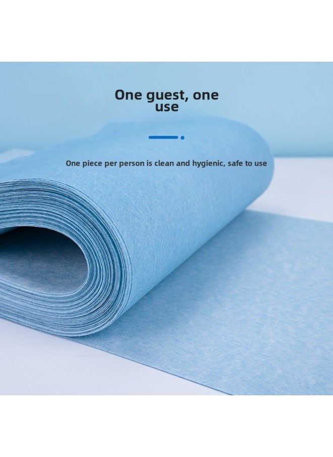 Generic - Blue Disposable Foot Towel Thickened Absorbent Foot Towel Wood Pulp Disposable Towel Feet Special-Color:Blue 27*57cm *1 Pack - Image 1