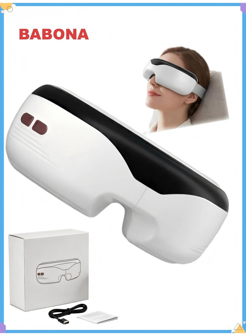 BABONA Eye Massager, Adjustable Sleep Mask Massage Holiday Birthday Gifts for Women Men, Eye Massager for Migraine Reduce Stye Eye, Eye Strain Relief, Improve Sleep - Image 1