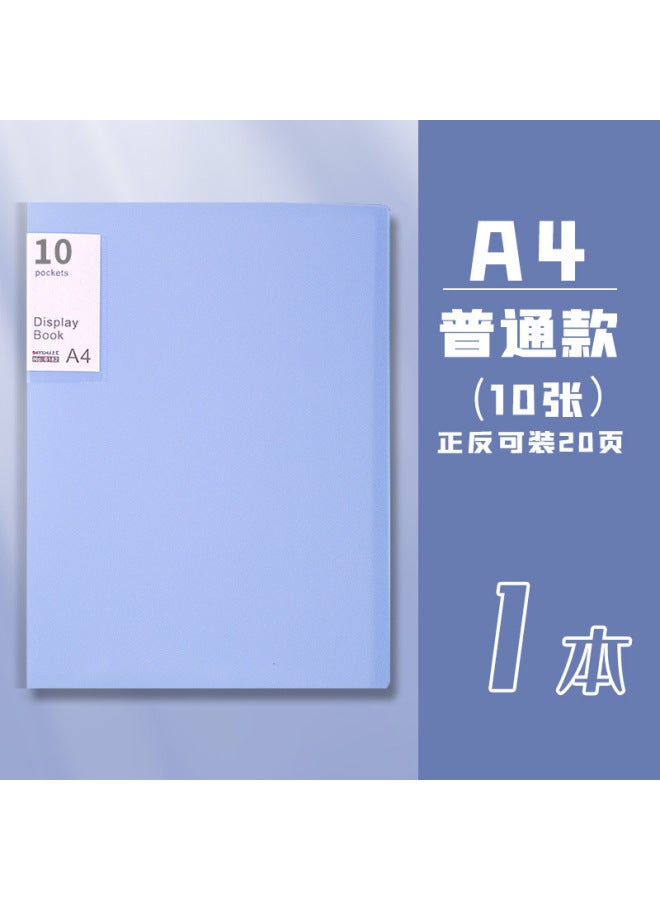 Archives A4 Information Book Morandi Color Insert Folder Transparent Large Capacity Clear Multi-layer Test Paper Collection Book For Students - Image 1
