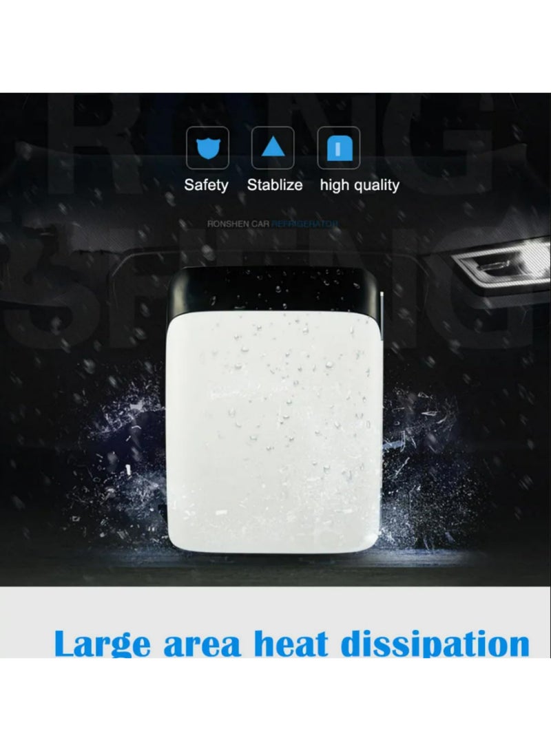 10L Portable Car Refrigerator Mini Fridge with Cooling & Heating Function Dual-Use Travel Cooler for Food and Drinks – Compact Electric Thermoelectric for Auto Home Office Outdoor Camping black white - Image 5