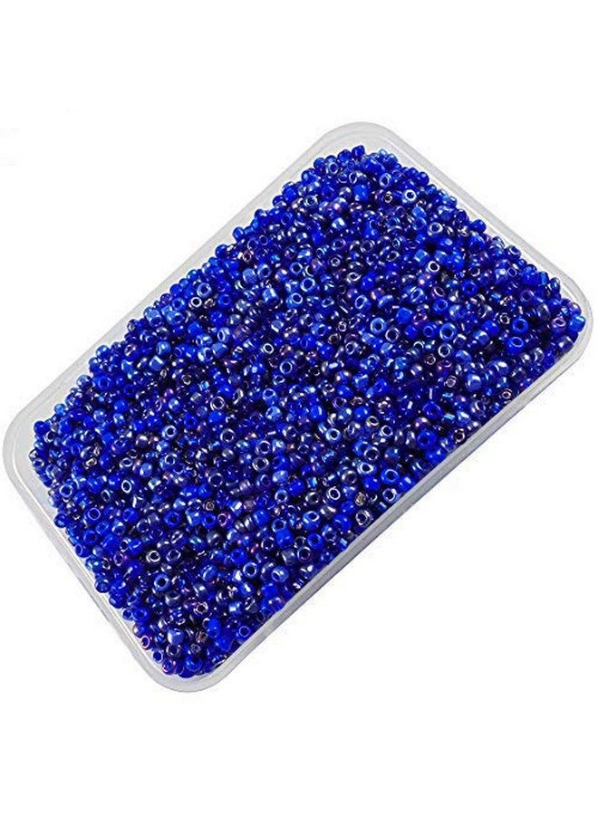 إيشوبي خرز بذور زجاجي أزرق متعدد الألوان 8/0 3 مم 200 جرام من eshoppee لمجموعة صنع المجوهرات، مواد فنية وحرفية للتطريز، قلادة، سوار، أقراط، مواد صنع مجموعة DIY (مجموعة Blue Family) - Image 1