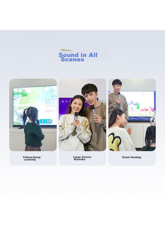Huawei Smart Selection Pure Wheat Smart Karaoke Microphone For Elderly And Children, Dual Wireless Receiver, Dynamic Coil, For Huawei Tv Smart Screen, Home Ktv, Starry Gray, Only Supports Some Products - Image 2