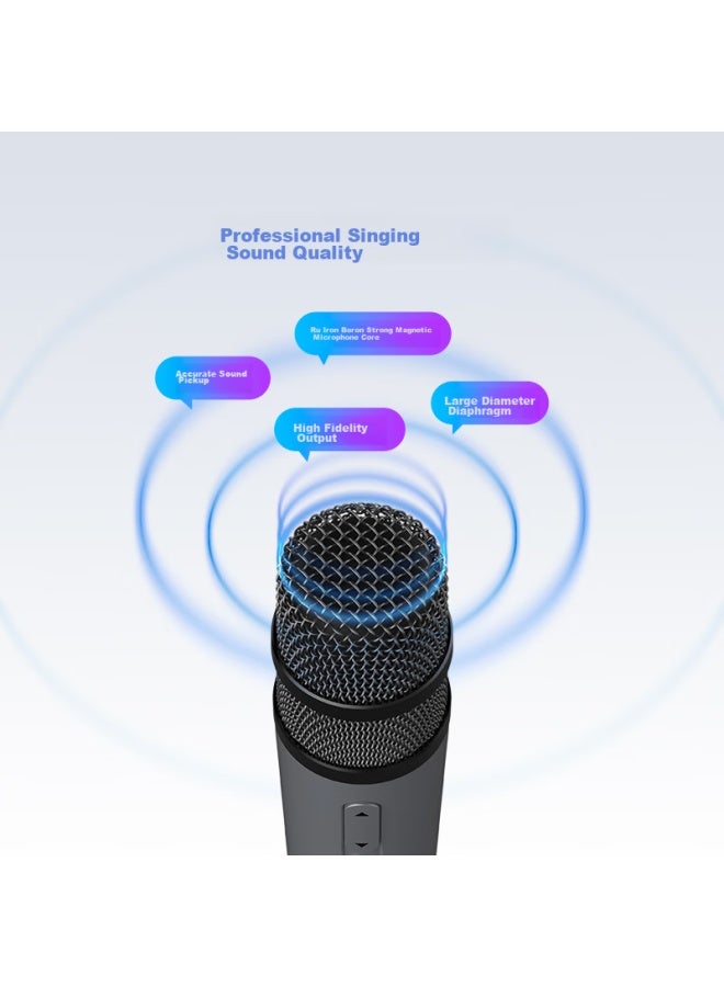 Huawei Smart Selection Pure Wheat Smart Karaoke Microphone For Elderly And Children, Dual Wireless Receiver, Dynamic Coil, For Huawei Tv Smart Screen, Home Ktv, Starry Gray, Only Supports Some Products - Image 4