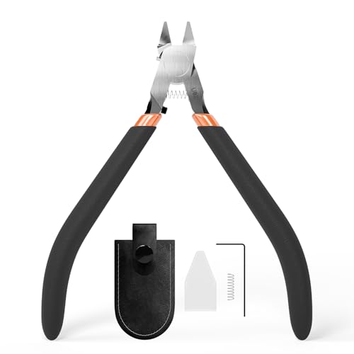 Uleey Model Nippers with Ultra-thin Single Edge, Uleey 4.9 inch Sprue Cutter for Beginners to Build Gundam, U02 Model Cippers for Plastic Model Repairing and Fixing (Black) - Image 1