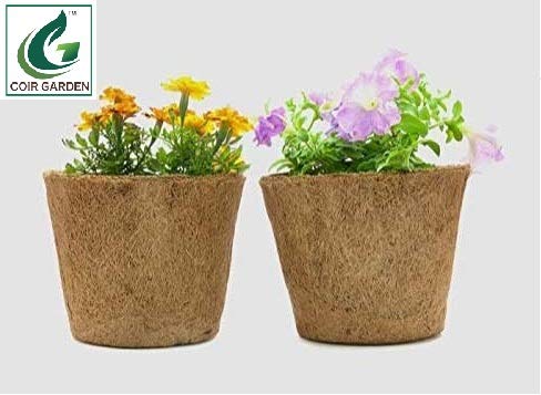 COIR GARDEN Coir Pot 5 inch - 10 Nos, Coco Basket for Gardening Plants & Flowers, Planters - Image 5
