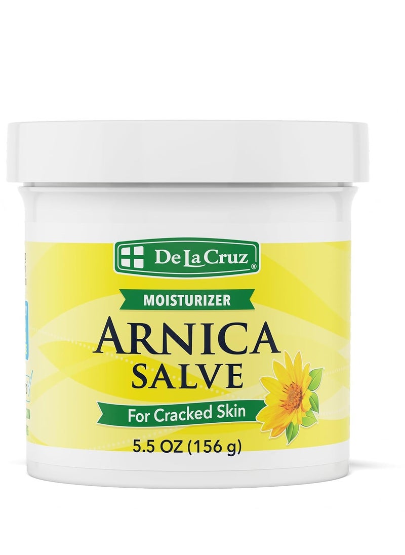 De La Cruz De La Cruz Arnica Salve, Foot Cream for Dry and Cracked Feet and Moisturizing Hand Salve for Dry Hands, 24 Hour Moisture for Dry and Rough Skin - JUMBO SIZE 5.5 OZ  - Image 1
