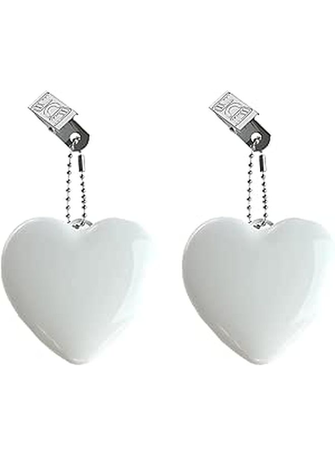 Rechargeable USB Handbag Heart Light 2 Pack Portable Touch Sensor White Shell - Image 1