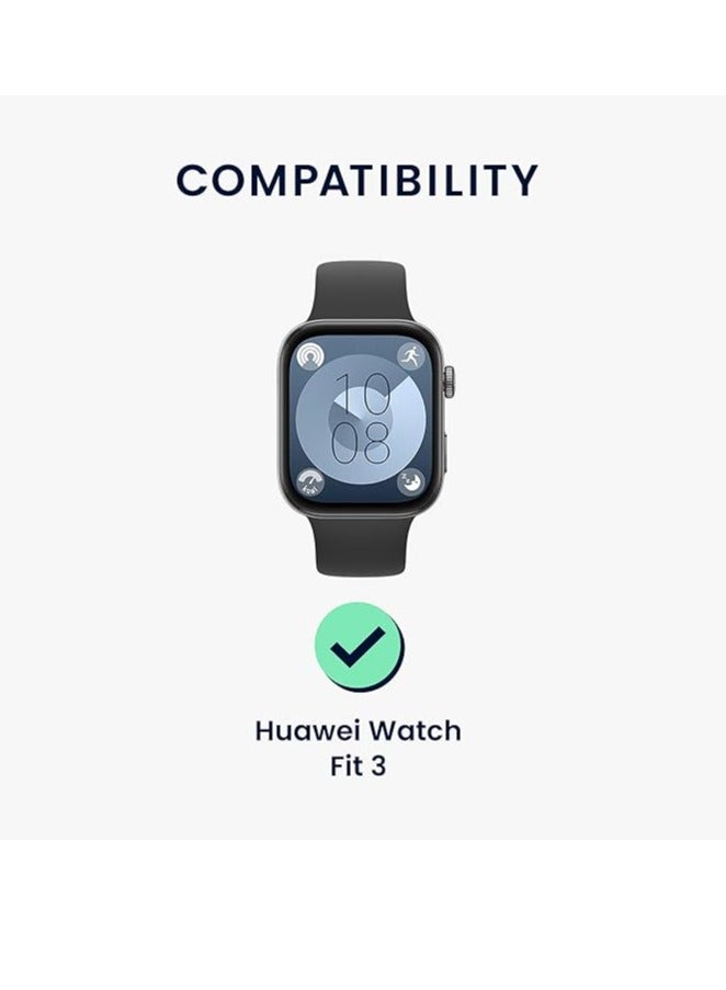 [3 Pack Screen Protector for Huawei Watch Fit 3, [Anti-Scratch] 3D Curved Edges Full Coverage, HD TPU Protective Film for Huawei Watch Fit 3 - Image 5