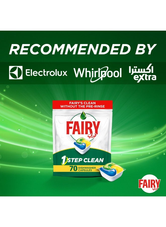 Fairy - 1 Step Clean Automatic Diswhasher Tablets Effective On Tough Grease Without The Pre Rinse - Image 1