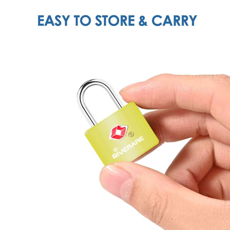 GIVERARE 4 Pack TSA Approved Travel Luggage Locks with Keys, Solid Brass Copper Keyed Padlock, ABS Plastic Covered Small Locks for Suitcase, Backpack, Gym Locker, Jewelry Box-by GIVERARE - Image 3