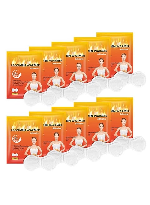 Hot Patch Waist Self-Heating Patch Winter 10X Portable Menstrual Heating Pad, Warm Adhesive Portable Heating Patches