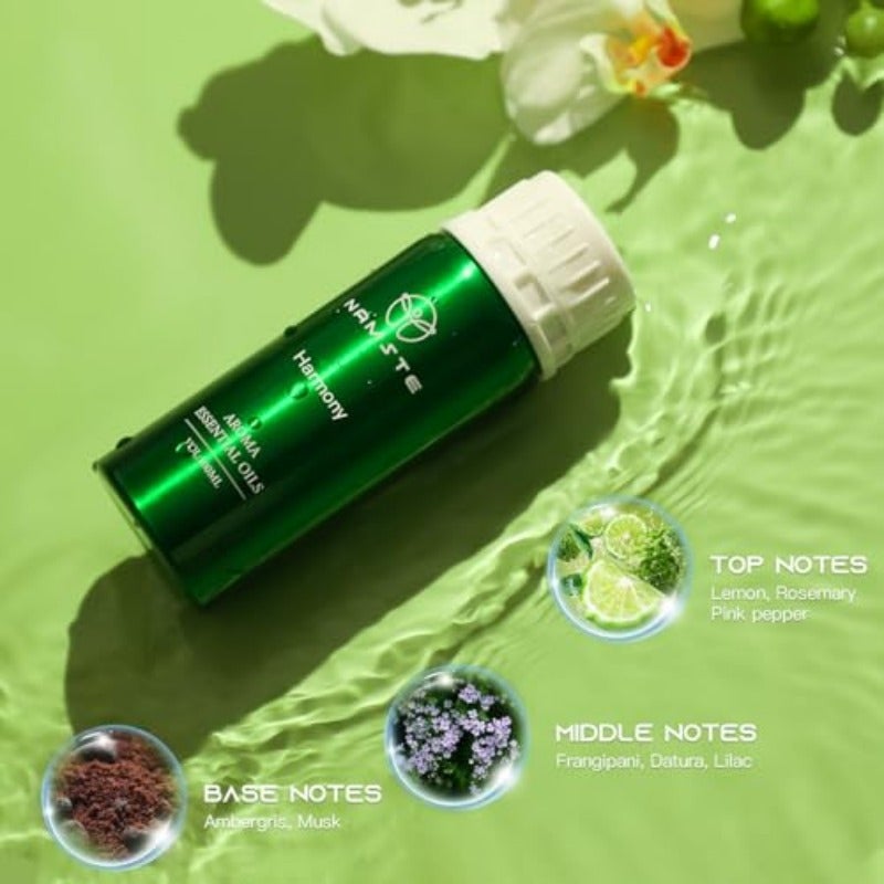زيت عطري أساسي 100مل من مجموعة هارموني، زيت موزع الروائح، 100% زيوت طبيعية نقية، مزيج من إكليل الجبل والقرنفل والكهرمان، للعطر المنزلي وجهاز نشر الروائح - Image 2