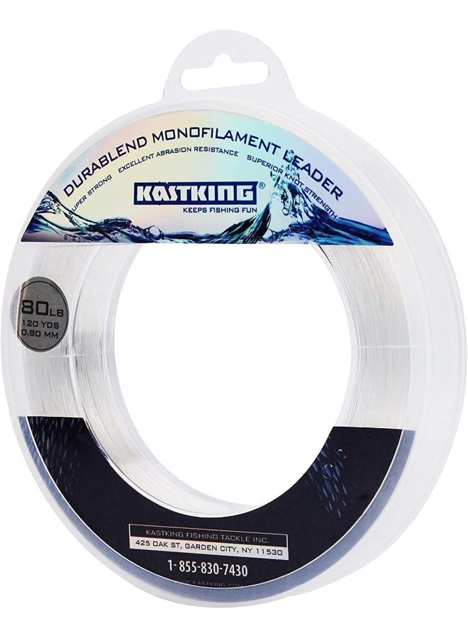 Kastking KastKing DuraBlend Monofilament Leader Line - Premium Saltwater Mono Leader Materials - Big Game Spool Size 120Yds/110M - Image 1
