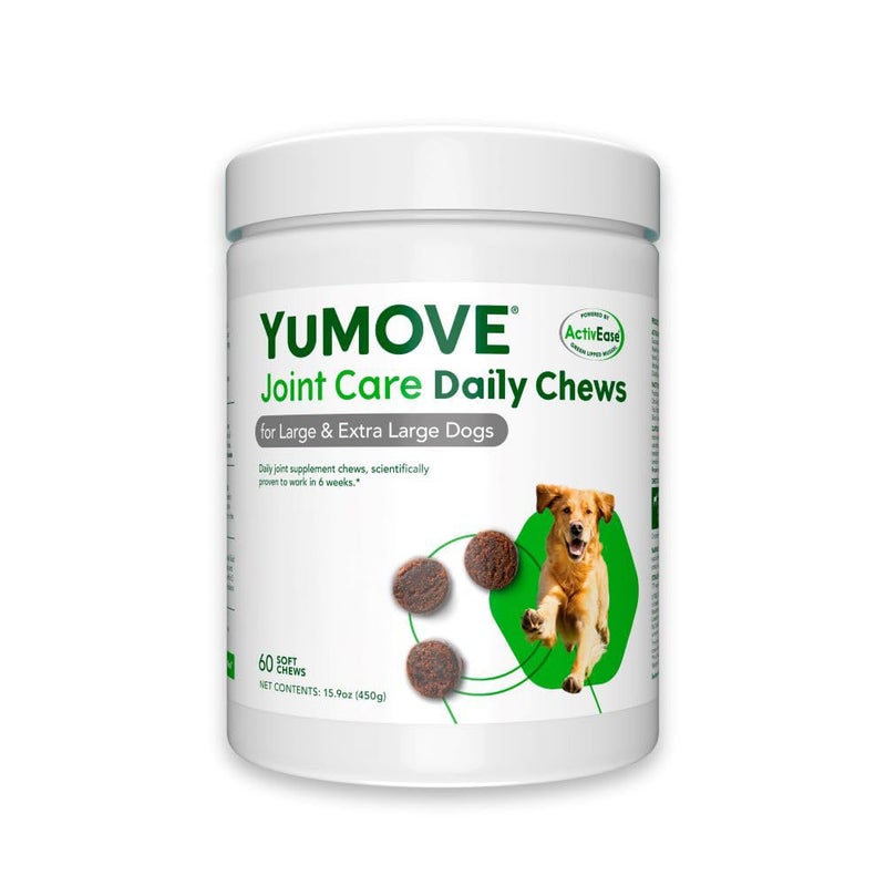 Lintbells YuMOVE Joint Supplement Dog Chews - Contains Glucosamine, Green Lipped Mussel - Natural Relief from Hip Ache, Stiff Joints - 1 Month’s Supply (Large & X-Large) - Image 1