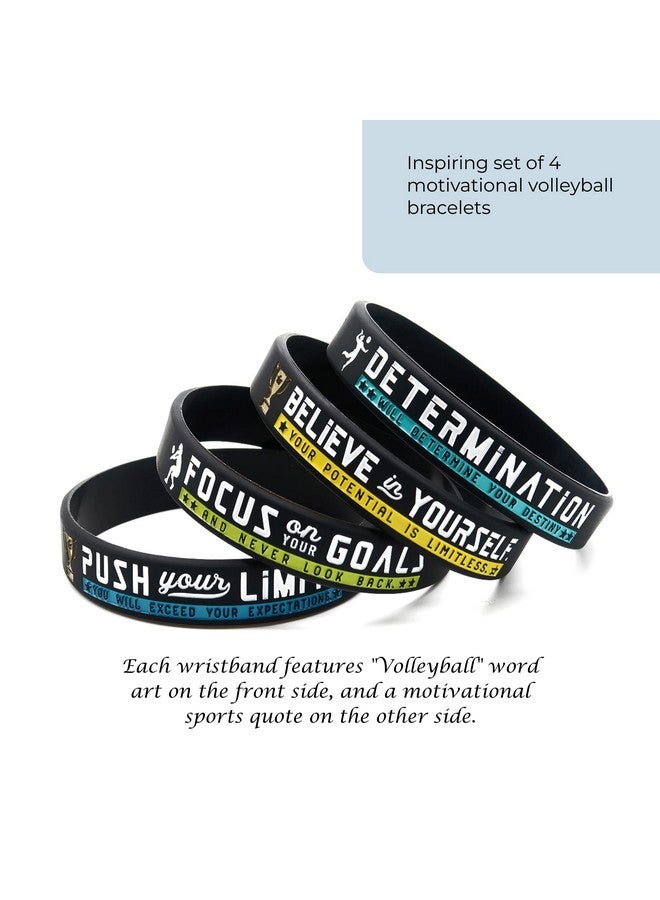 Inkstone Volleyball Silicone Bracelets With Motivational Sports Quotes Rubber Wristbands - Image 3