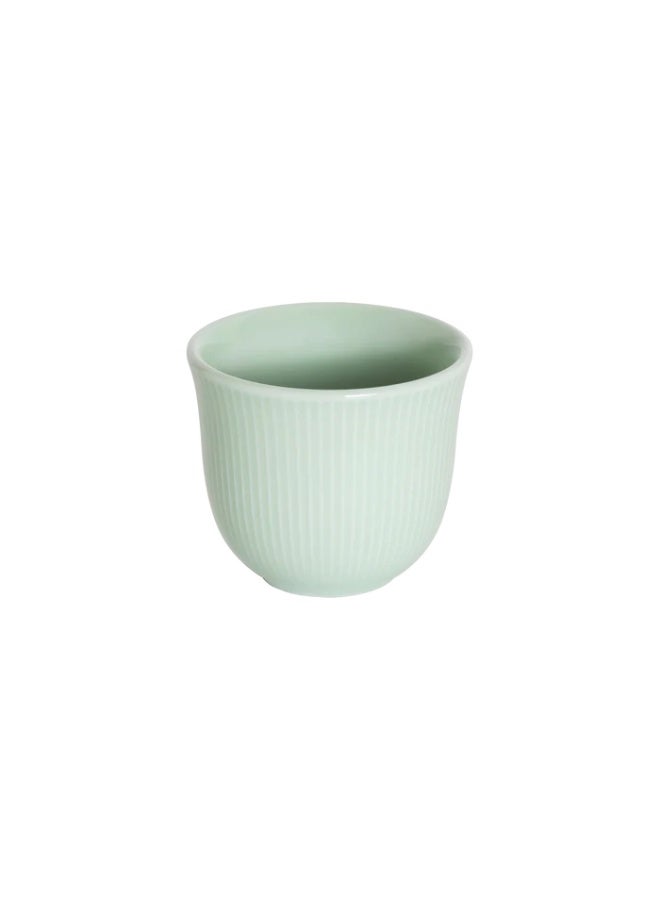 Loveramics Brewers 80ml Embossed Porcelain Espresso Tasting Cup Celadon Green