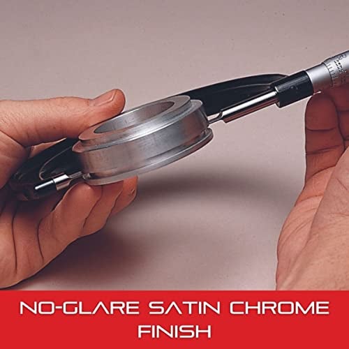 Starrett ميكرومتر ستاريت الخارجي بتصميم غلاف متقدم، تشطيب كروم ساتان وإطار معزول - ضبط سريع وسهل، نطاق 0-1"، تدرجات .0001" - T444.1XRL-1 - Image 5