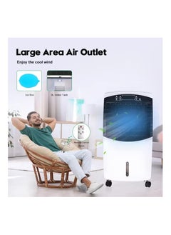 Generic Evaporative Air Cooler, Portable Air Conditioner with Remote Control, 3 Speeds, 9L Water Tank, 65W for Home and Office  - Image 4