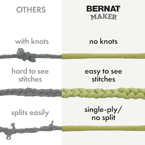 Bernat Maker Fawn Yarn - 2 Pack of 250g/8.8oz - 72% Cotton 28% Nylon - #5 Bulky - 290m/317Yards - for Knitting, Crochet and Amigurumi - Image 3