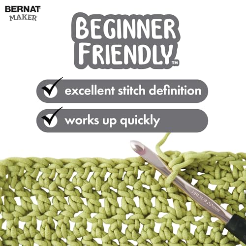 Bernat Maker Fawn Yarn - 2 Pack of 250g/8.8oz - 72% Cotton 28% Nylon - #5 Bulky - 290m/317Yards - for Knitting, Crochet and Amigurumi - Image 2