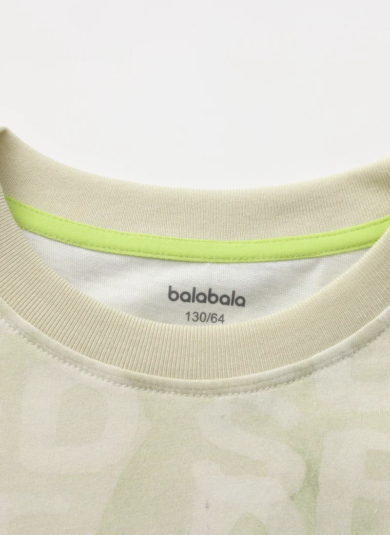 Balabala Green Kids Boys Round v-neck short-sleeved T-shirt for Men | Best Price UAE