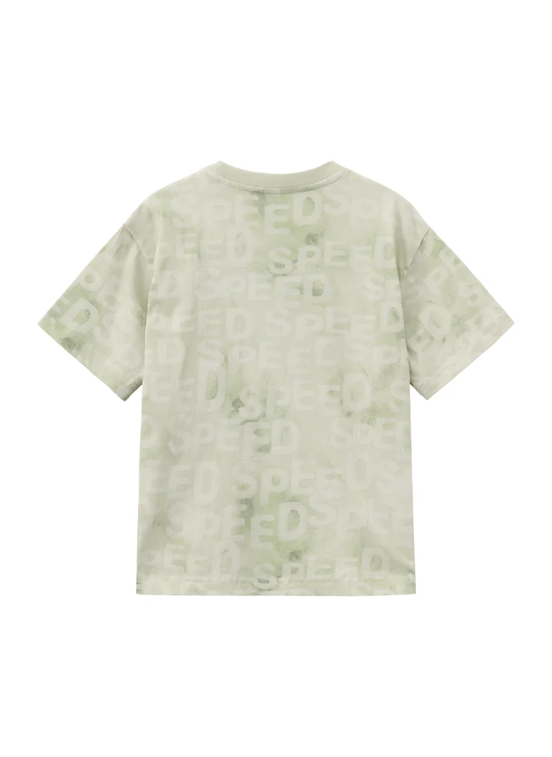 Balabala Green Kids Boys Round v-neck short-sleeved T-shirt for Men | Best Price UAE