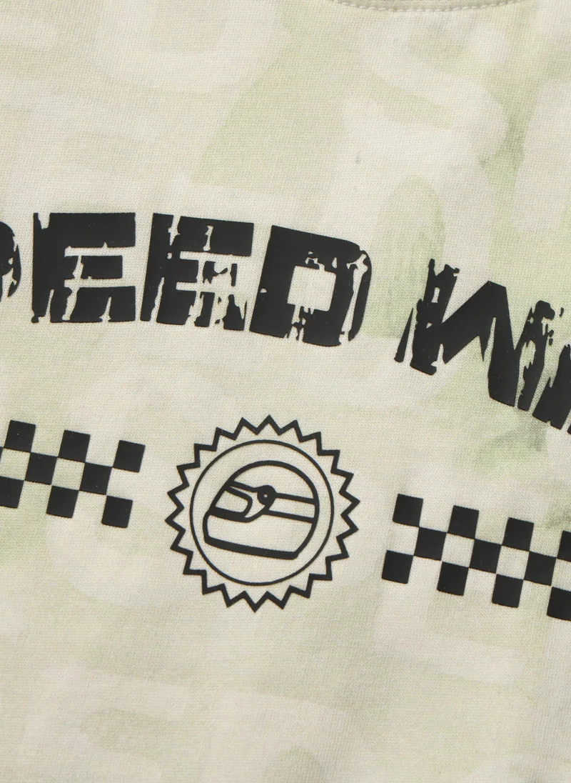 Balabala Green Kids Boys Round v-neck short-sleeved T-shirt for Men | Best Price UAE