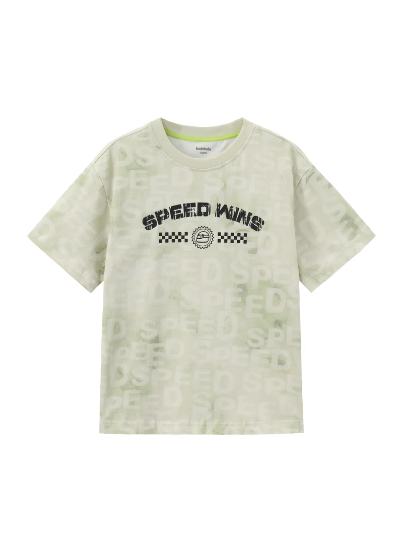 Kids Boys Round v-neck short-sleeved T-shirt