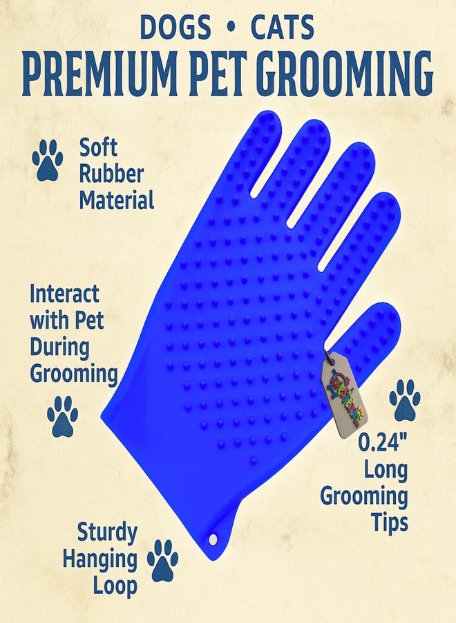 Western Era Rubber Grooming & Deshedding Glove for Pets | Full Hand Coverage | Both Side Spiked Design for Dogs & Cats | Ideal for Daily Bathing, Massaging & Shedding Control (Random Color) (Type 5) - Image 5