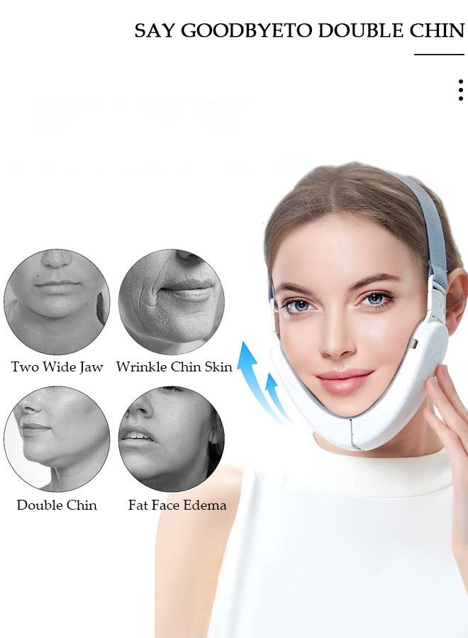 DUNISO جهاز تجميل الوجه على شكل حرف V للنساء، جهاز تقليل الذقن المزدوج، 6 أوضاع و12 مستوى كثافة، مزيل الذقن المزدوج الكهربائي، جهاز ذكي لشد الوجه مع مدلك مغناطيسي - Image 5