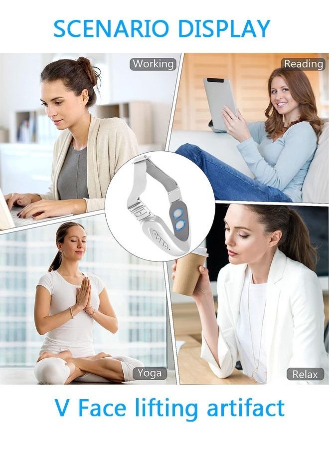 DUNISO - V Face Beauty Device for WomanDouble Chin Reducer Machine 6 Modes and 12 Intensity Levels Electric Double Chin Eliminator Smart Face Lift Device with Magnetic Massager - Image 1